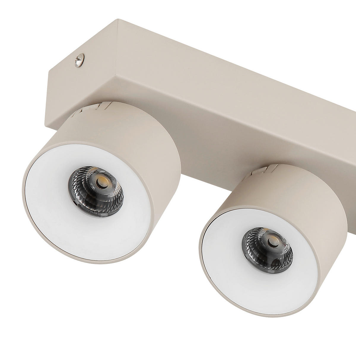 LED-STRAHLER 45.5/7.2/12 cm   - Sandfarben/Weiß, Design, Kunststoff/Metall (45.5/7.2/12cm) - Globo