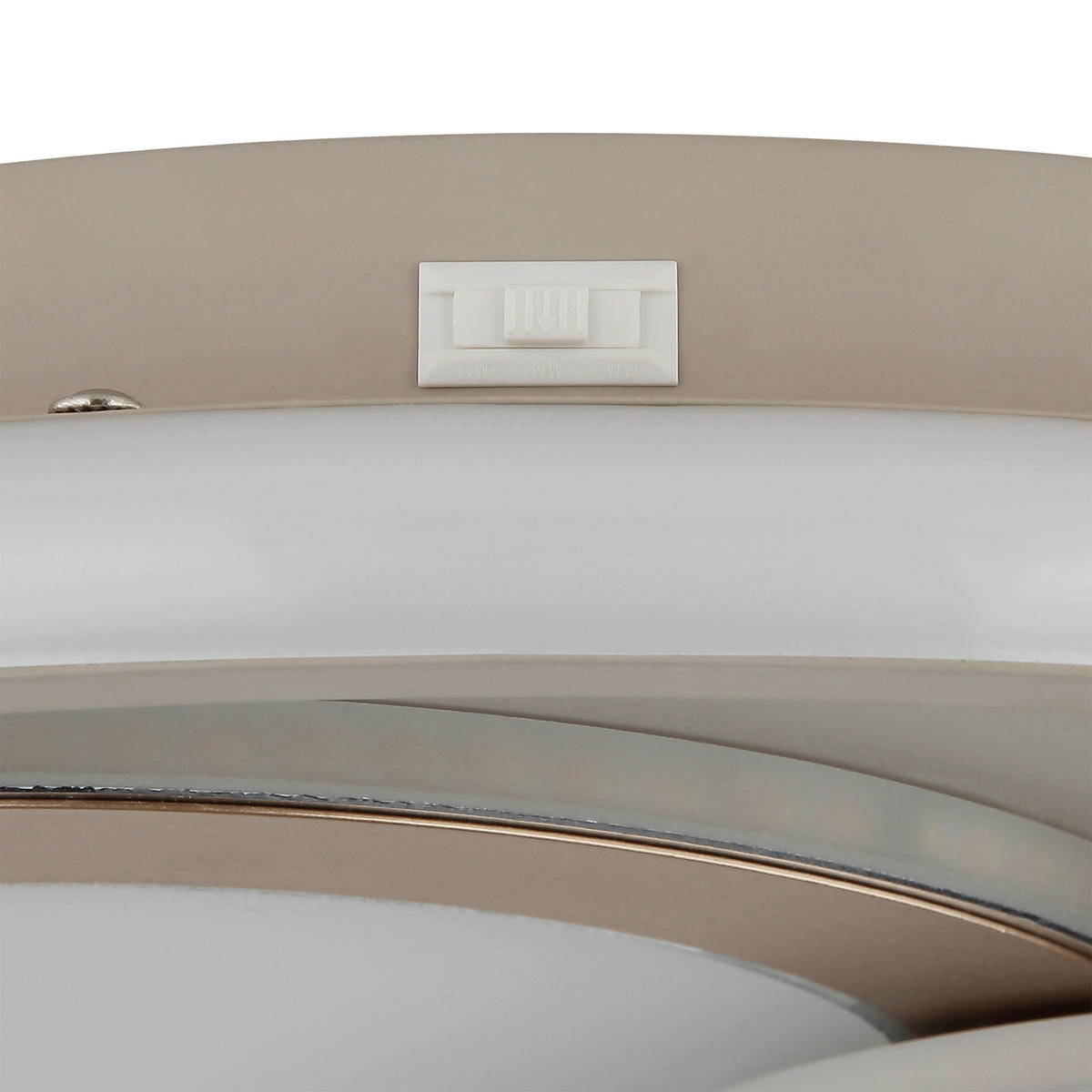 LED-DECKENLEUCHTE Jena 42/6,5 cm  - Sandfarben/Champagner, Design, Kunststoff/Metall (42/6,5cm) - Globo