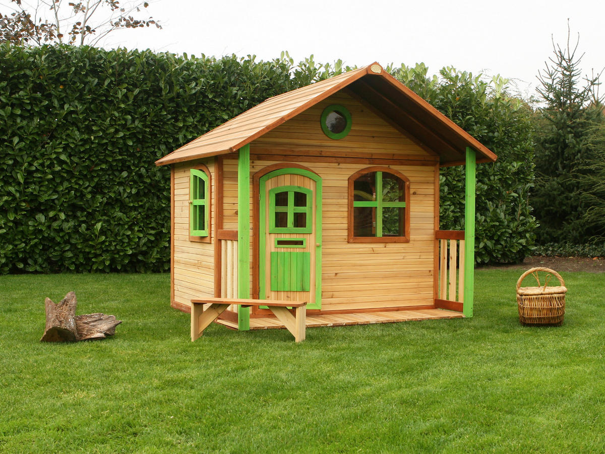 SPIELHAUS 202/180/191 cm  - Braun/Grün, KONVENTIONELL, Holz (202/180/191cm) - Ambia Garden