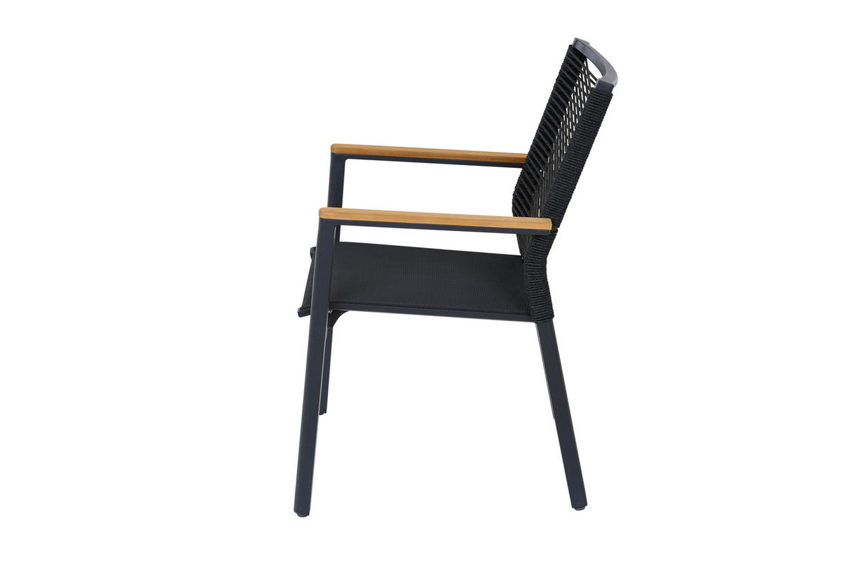 STAPELSESSEL in Holz, Metall, Kunststoff Grau  - Grau, Basics, Holz/Kunststoff (67,5/90/56cm) - Siena Garden