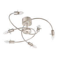 DECKENLEUCHTE  72/26 cm    - Nickelfarben, Konventionell, Metall (72/26cm) - Fischer & Honsel