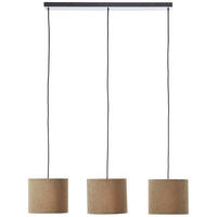 PENDELLEUCHTE 94/23/150 cm    - Grau, Konventionell, Textil/Metall (94/23/150cm) - Brilliant