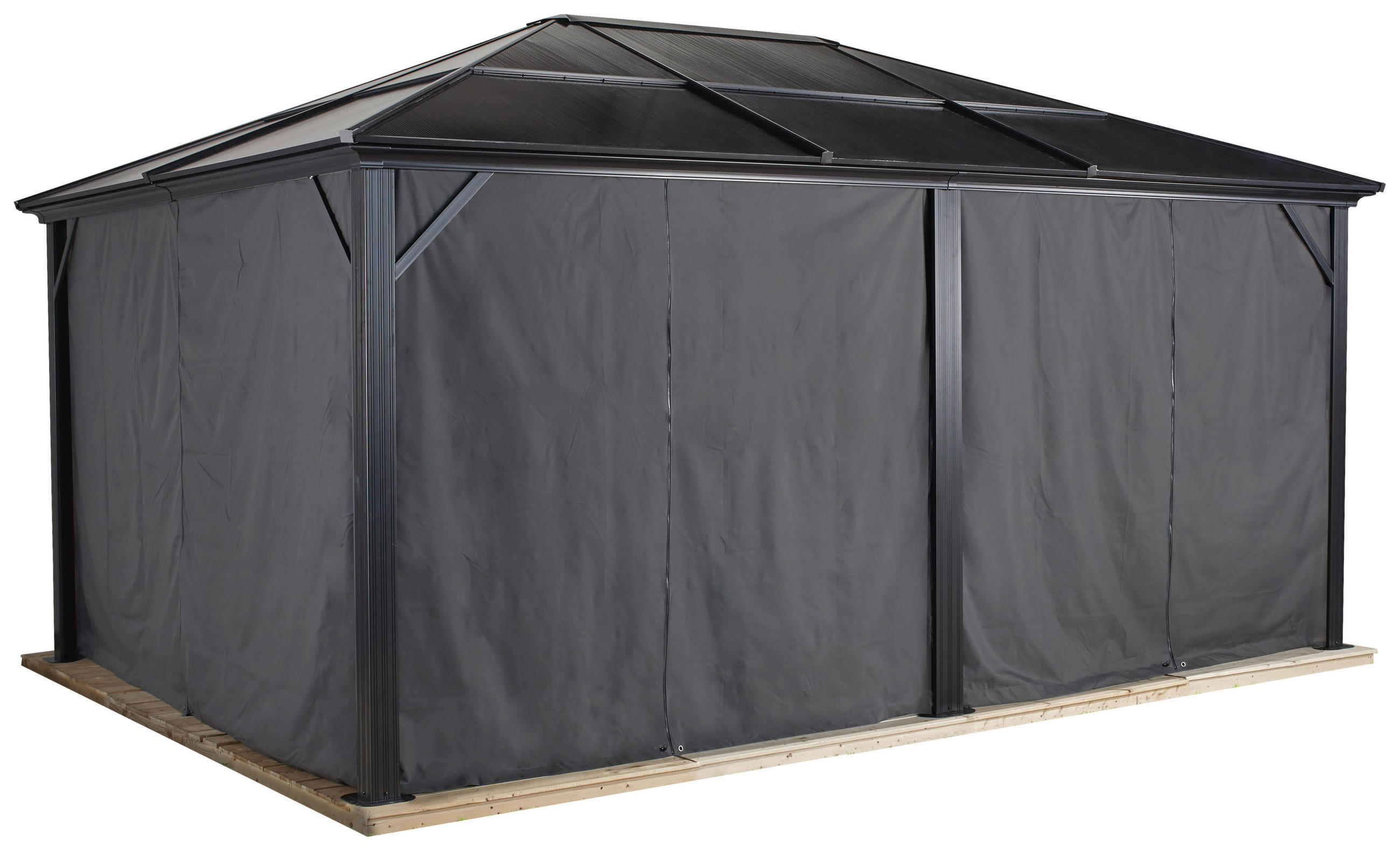 PERGOLA-SEITENTEIL   - Dunkelgrau, Basics, Textil