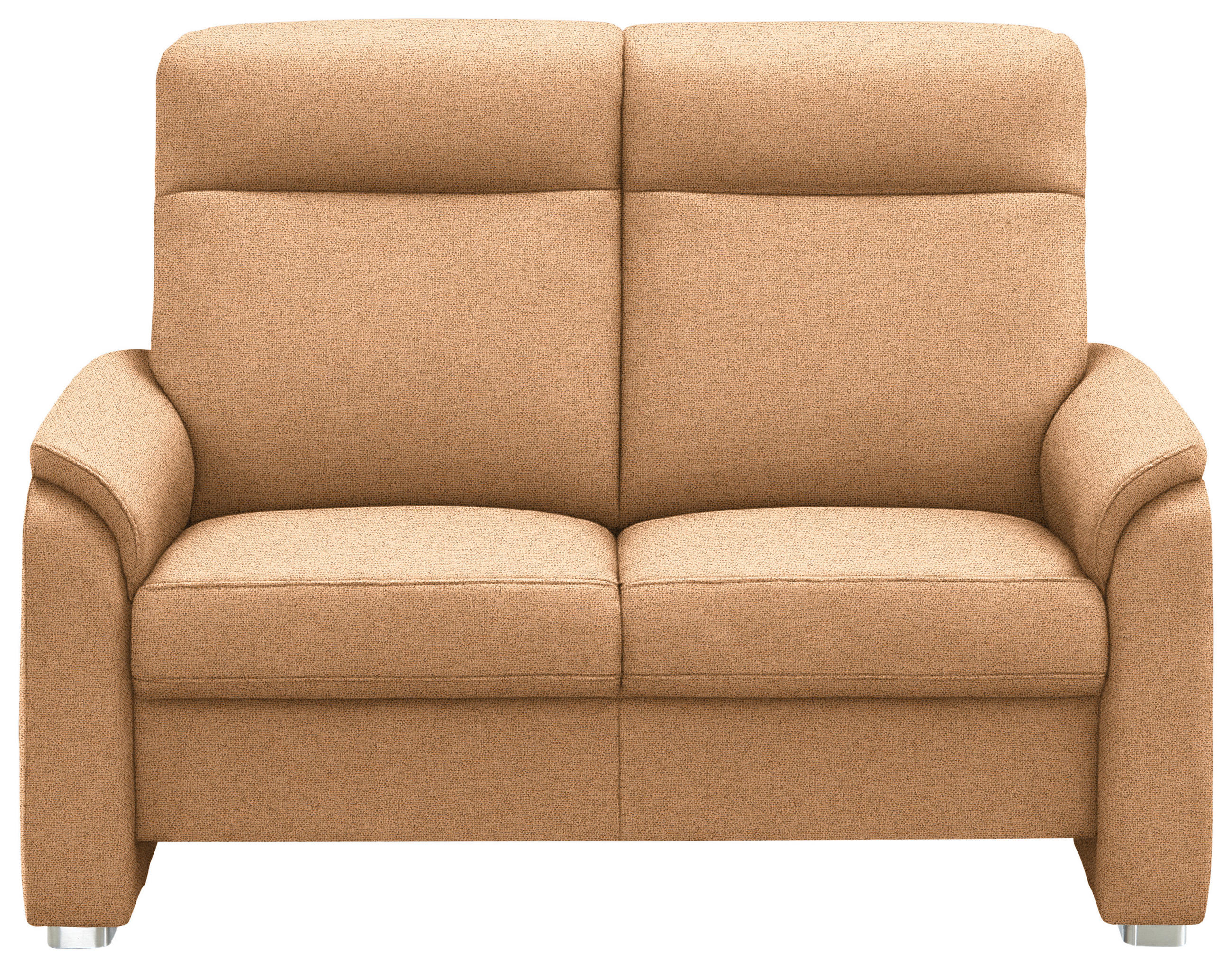 2-SITZER-SOFA  in Flachgewebe Gelb  - Gelb/Alufarben, KONVENTIONELL, Textil/Metall (156/107/95cm) - Beldomo Comfort