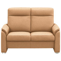 2-SITZER-SOFA  in Flachgewebe Gelb  - Gelb/Alufarben, KONVENTIONELL, Textil/Metall (156/107/95cm) - Beldomo Comfort