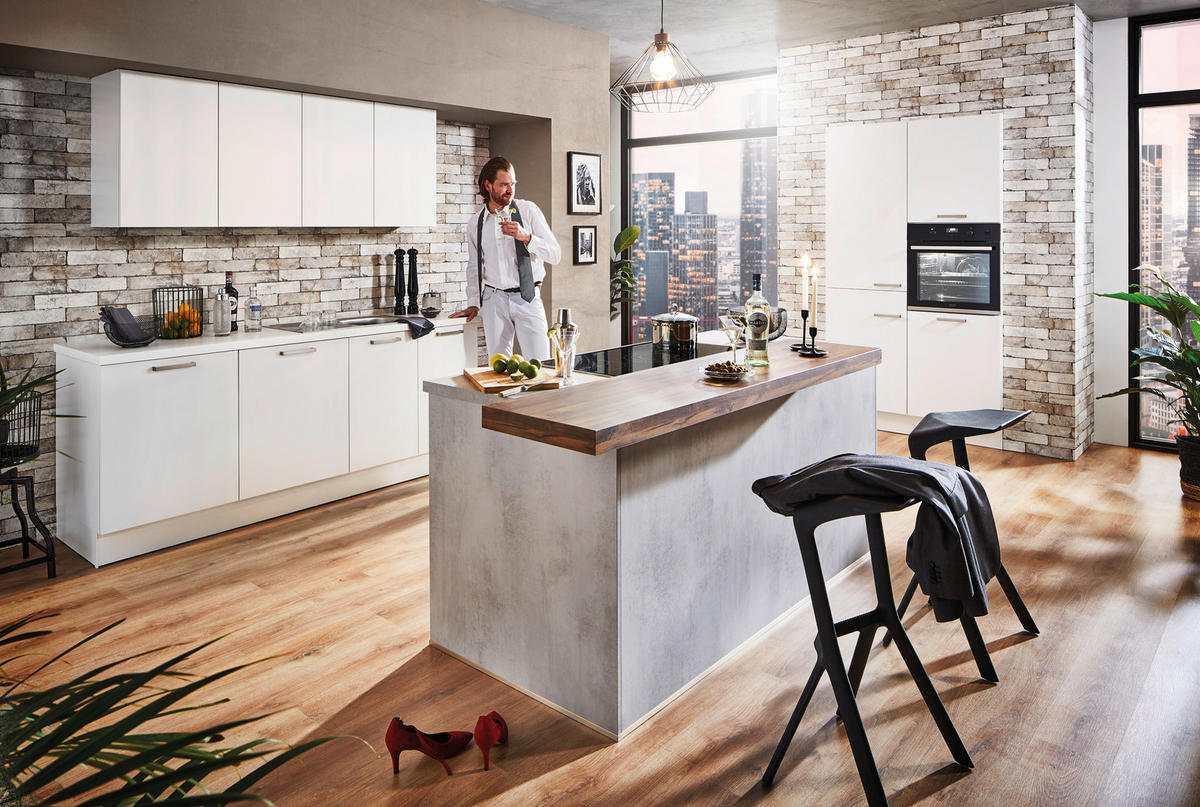 EINBAUKÜCHE Salena  - Design, Holzwerkstoff - Novel