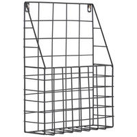 WANDREGAL Schwarz  - Schwarz, Trend, Metall (27/35,5/8,5cm) - Xora