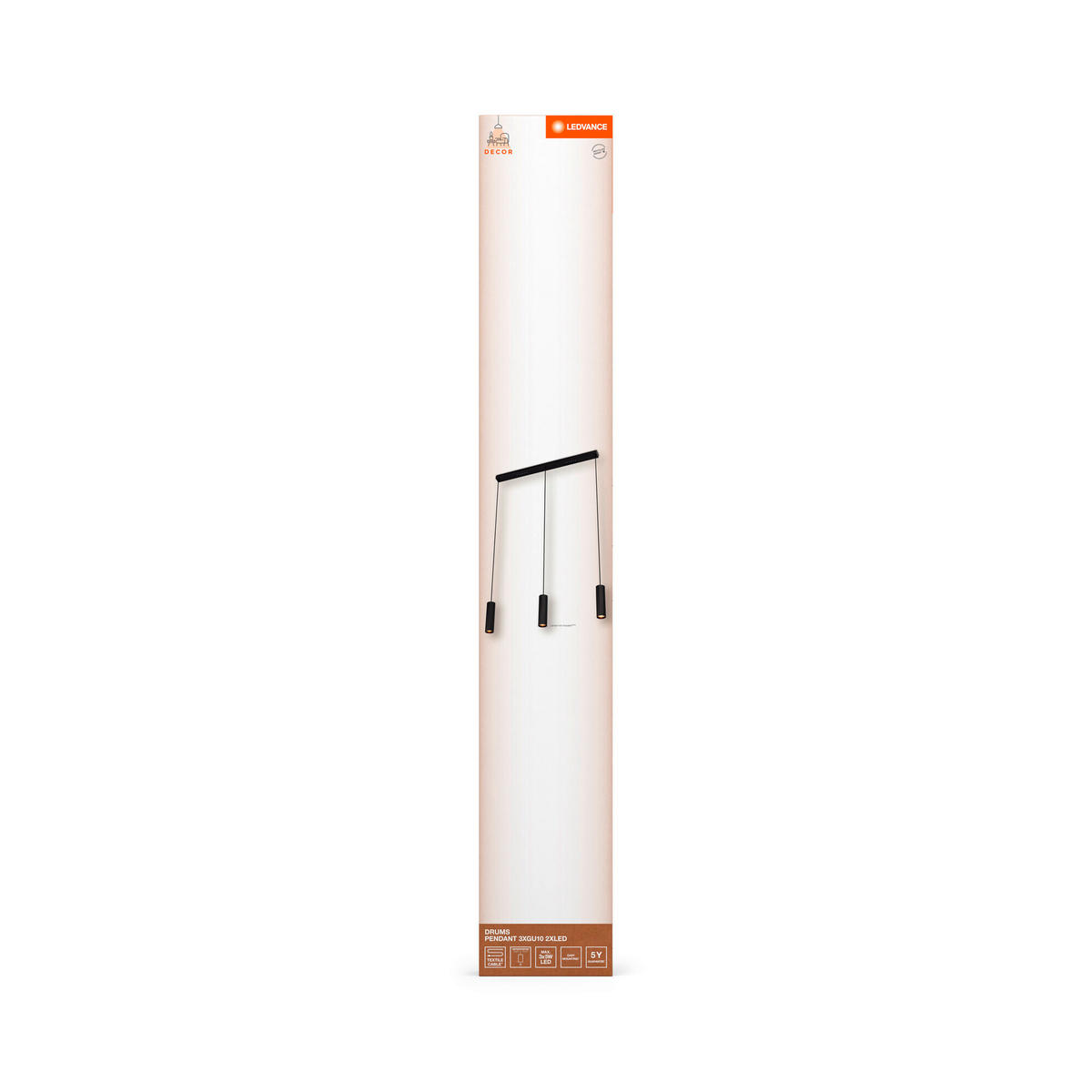 PENDELLEUCHTE 82,5/5,6/124 cm  - Schwarz, KONVENTIONELL, Metall (82,5/5,6/124cm) - Ledvance