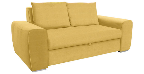 SCHLAFSOFA in Gelb  - Chromfarben/Gelb, Design, Holz/Textil (199/92/97cm) - Hom`in