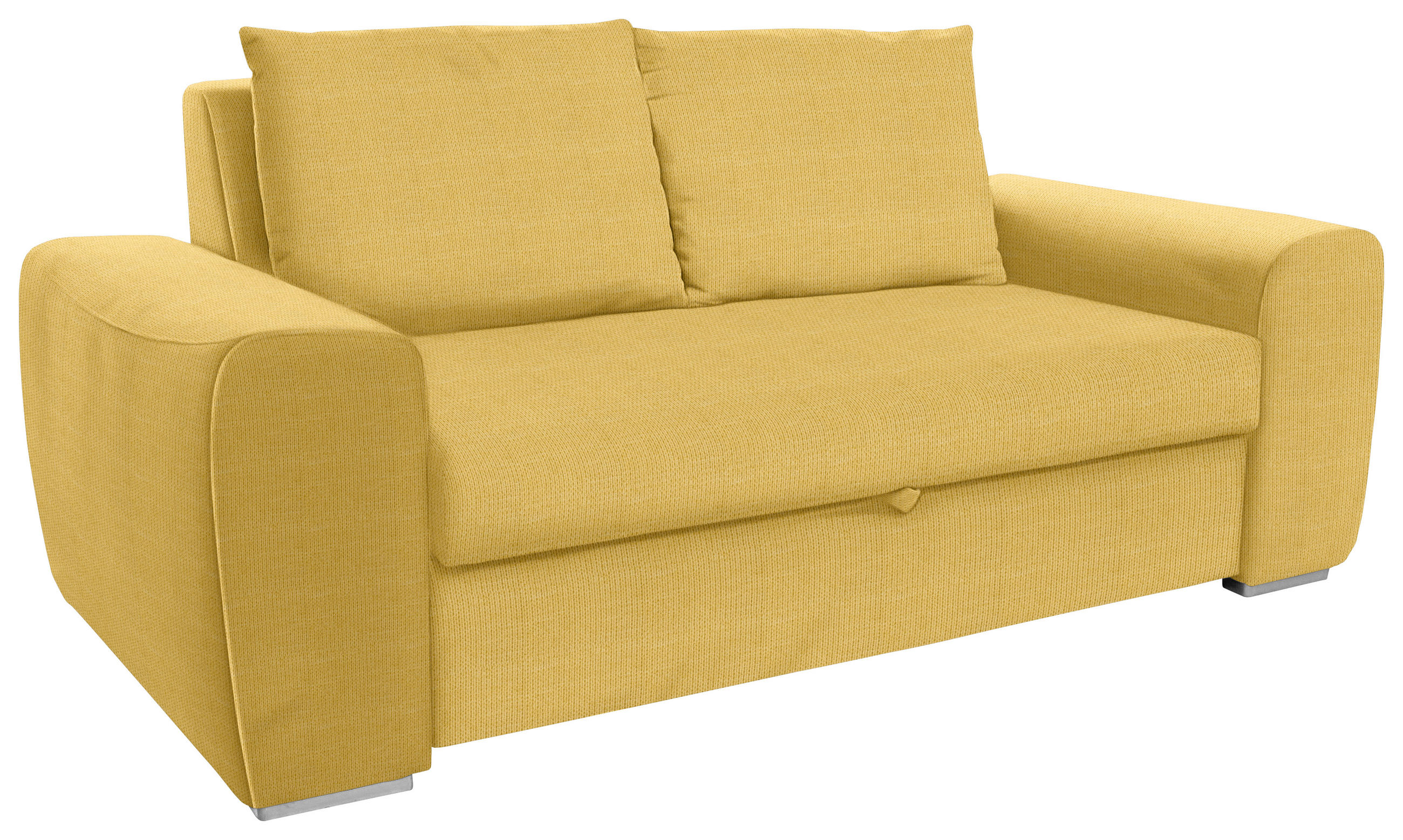 SCHLAFSOFA in Gelb  - Chromfarben/Gelb, Design, Holz/Textil (199/92/97cm) - Hom`in