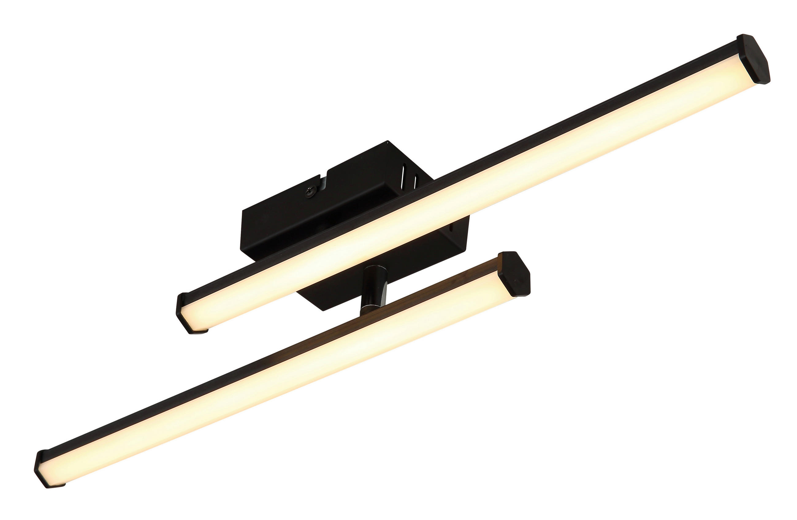 LED-DECKENLEUCHTE 50/7/8,4 cm   - Schwarz/Weiß, Design, Kunststoff (50/7/8,4cm) - Globo