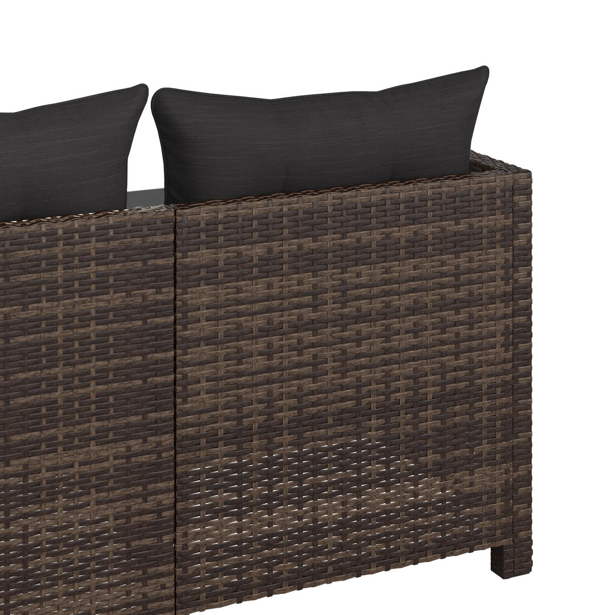 TERASOVÁ SEDACIA SÚPRAVA kov, plast, sklo - tmavohnedá/tmavosivá, Modern, kov/plast (120/179cm) - Ambia Garden