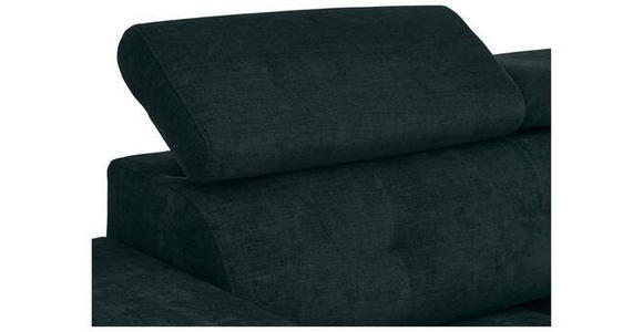 ECKSOFA in Chenille Grün  - Schwarz/Grün, KONVENTIONELL, Textil/Metall (264/178cm) - Hom`in