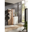 GARDEROBE 3-teilig  in 125/196/39 cm  - Eichefarben/Weiß, Design, Glas/Holz (125/196/39cm) - Johann Jakob