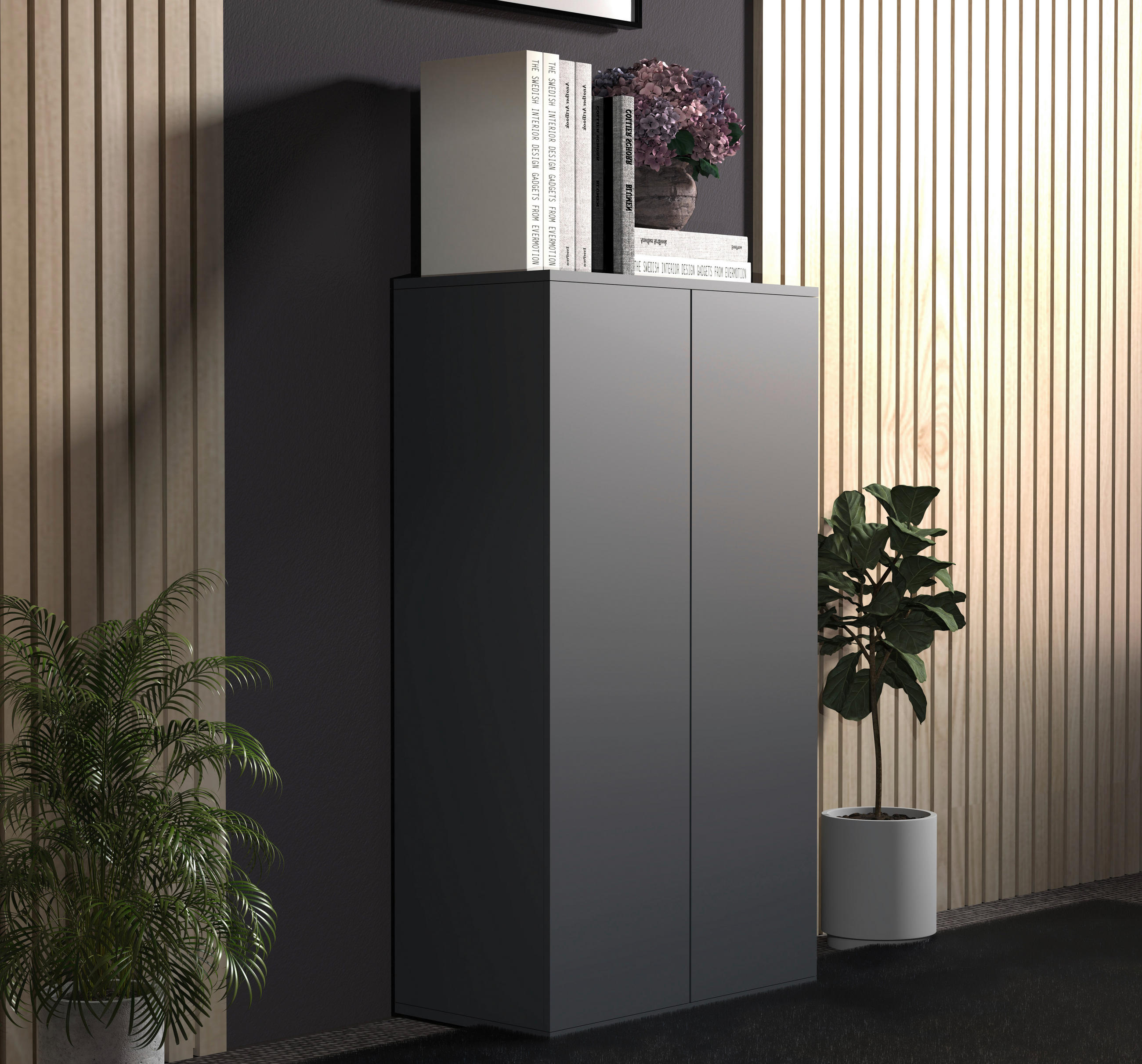 KOMMODE  in 60/108/32 cm  - Anthrazit, MODERN, Holzwerkstoff/Kunststoff (60/108/32cm) - MID.YOU
