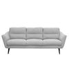 3-SITZER-SOFA in Webstoff Hellgrau  - Hellgrau/Schwarz, Design, Holz/Textil (209/87/88cm) - Livetastic