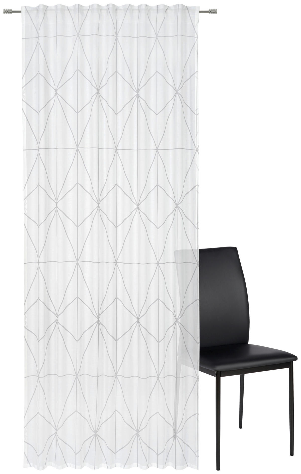 FERTIGVORHANG halbtransparent  - Grau, Design, Textil (140/255cm) - Bio:Vio