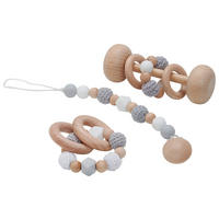 KINDERSPIELSET  - Naturfarben/Weiß, Natur, Holz/Textil - Avelia