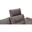 ECKSOFA  in Mikrovelours Graubraun  - Graubraun/Schwarz, KONVENTIONELL, Kunststoff/Textil (170/275cm) - Carryhome