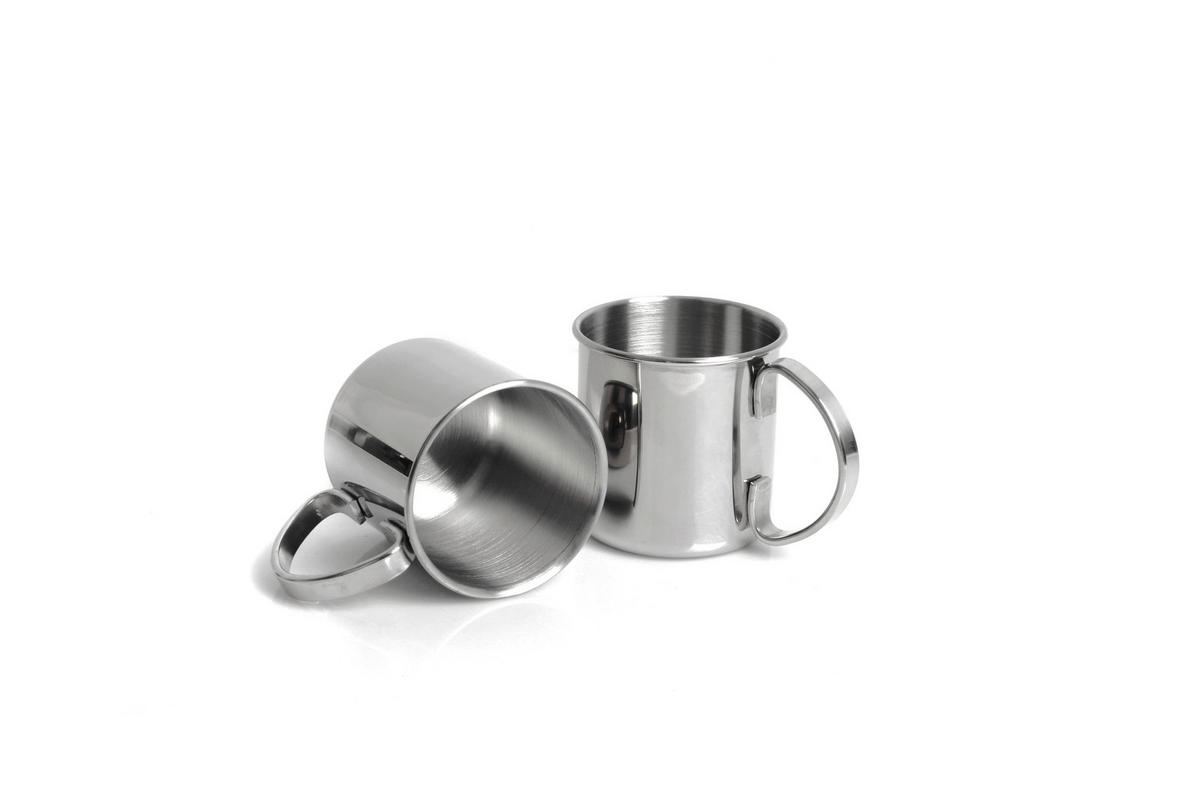 MUGGSET 2 delar  - silver, Basics, metall (13.7/8.9/9cm) - Echtwerk