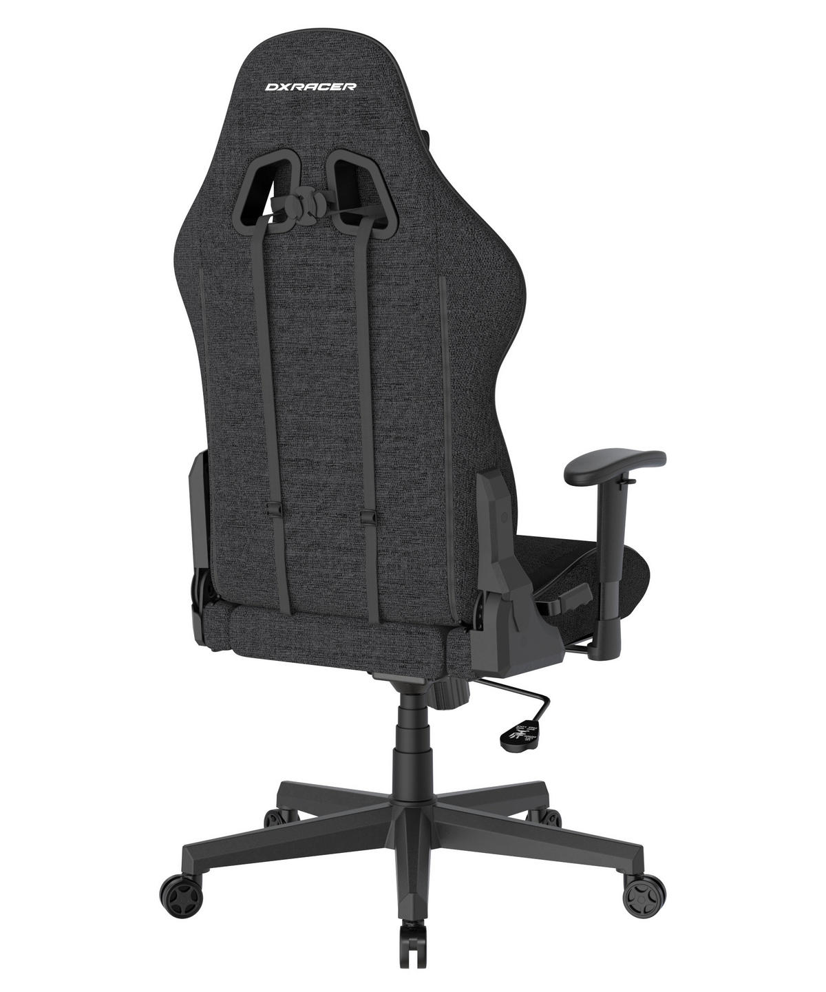 GAMINGSTUHL Schwarz Textil   - Schwarz/Weiß, KONVENTIONELL, Kunststoff/Textil (70/132/70cm) - Dxracer