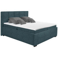 POLSTERBETT 180/200 cm, inkl. Matratze, Bettkasten, Topper,  in Blau  - Blau/Graphitfarben, KONVENTIONELL, Kunststoff/Textil (180/200cm) - Esposa