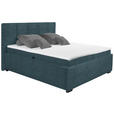 POLSTERBETT Matratze, Bettkasten, Topper Blau 180/200 cm  - Blau/Graphitfarben, KONVENTIONELL, Kunststoff/Textil (180/200cm) - Esposa