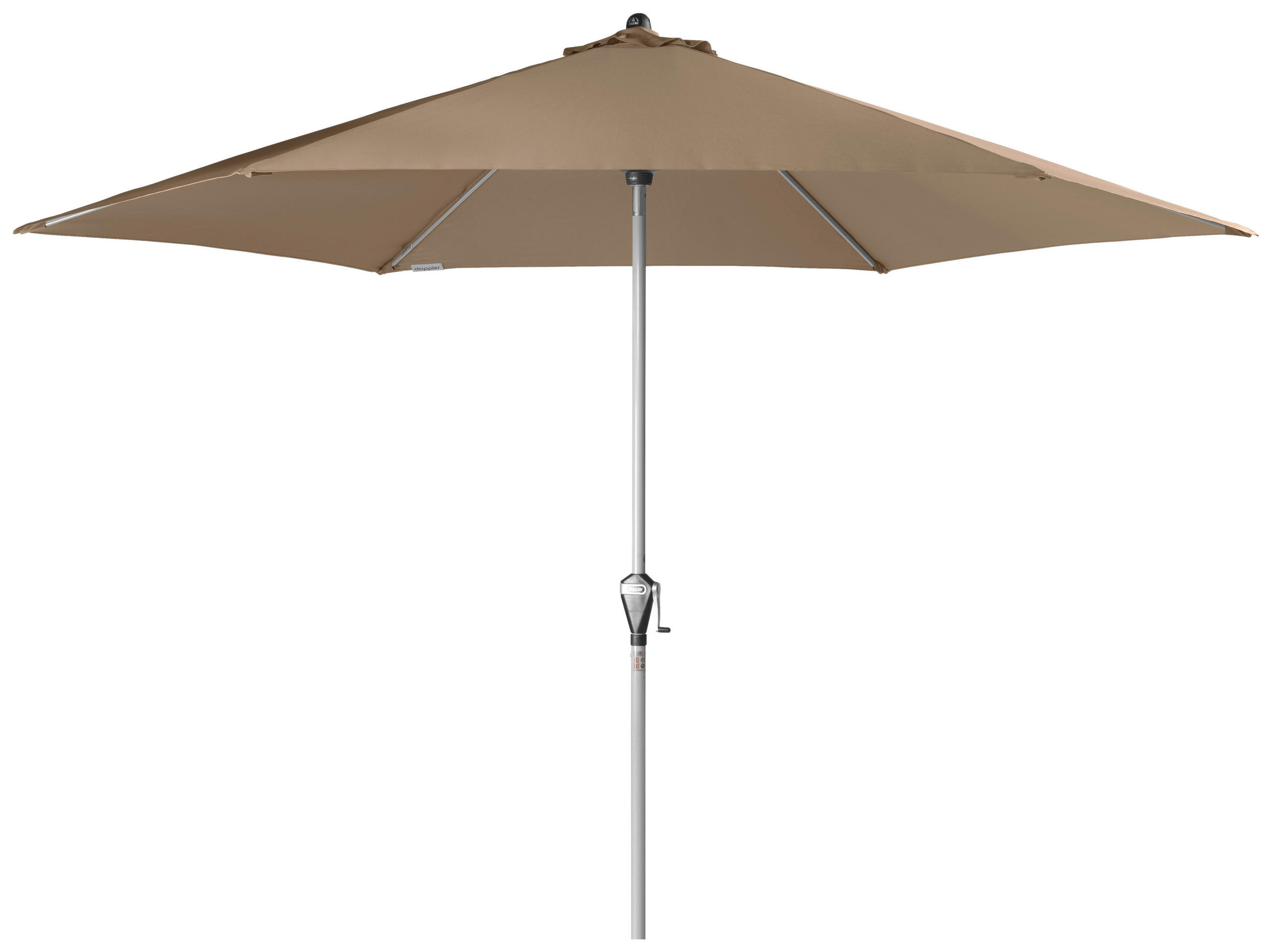 SONNENSCHIRM 320 cm Greige  - Greige/Silberfarben, Basics, Textil/Metall (320cm) - Doppler