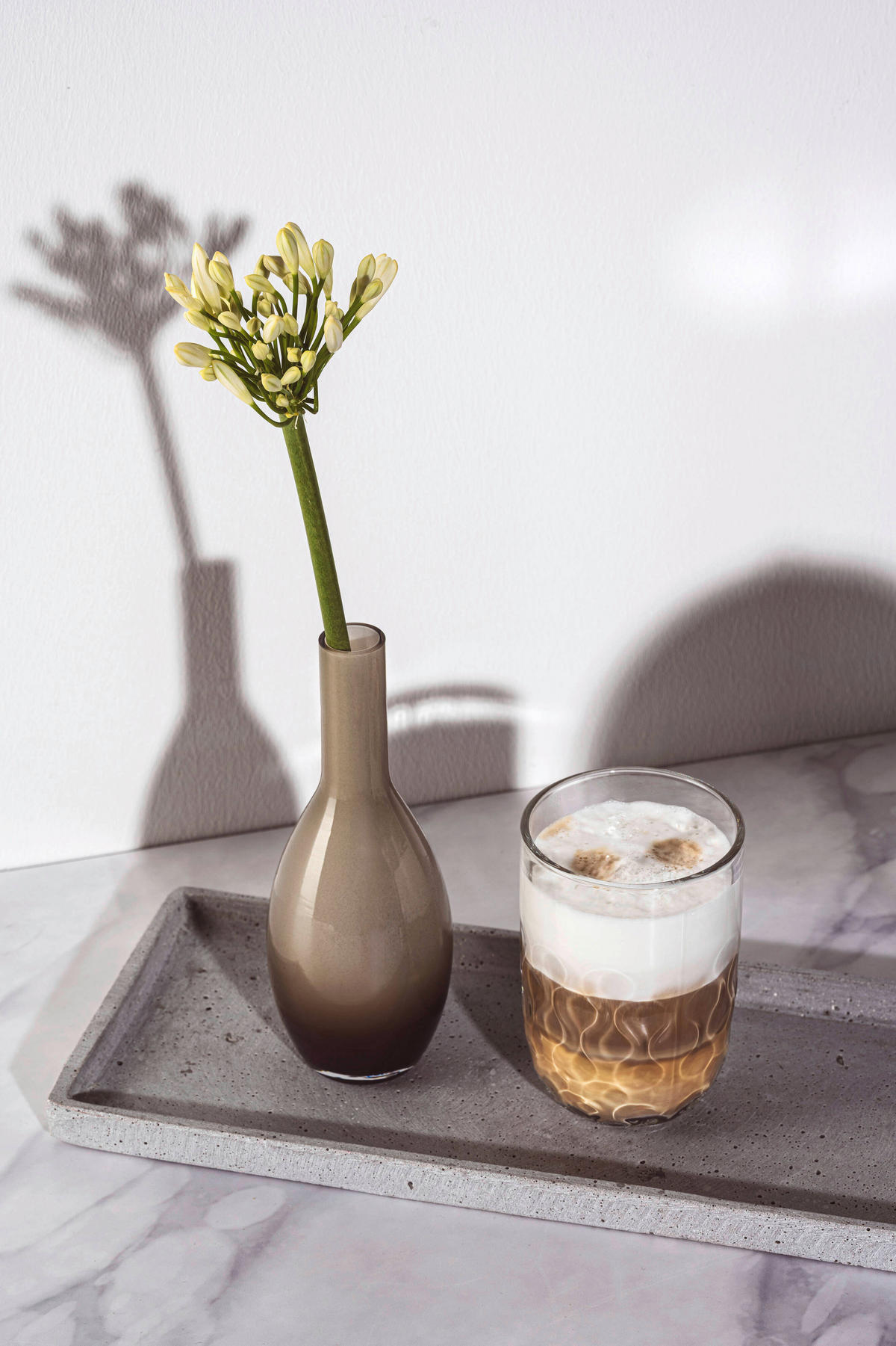 VASE  - Beigebraun, Design, Glas (7/18/7cm) - Leonardo