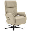 RELAXSESSEL Echtleder    - Ecru/Schwarz, Design, Leder/Metall (70/117/85cm) - Dieter Knoll