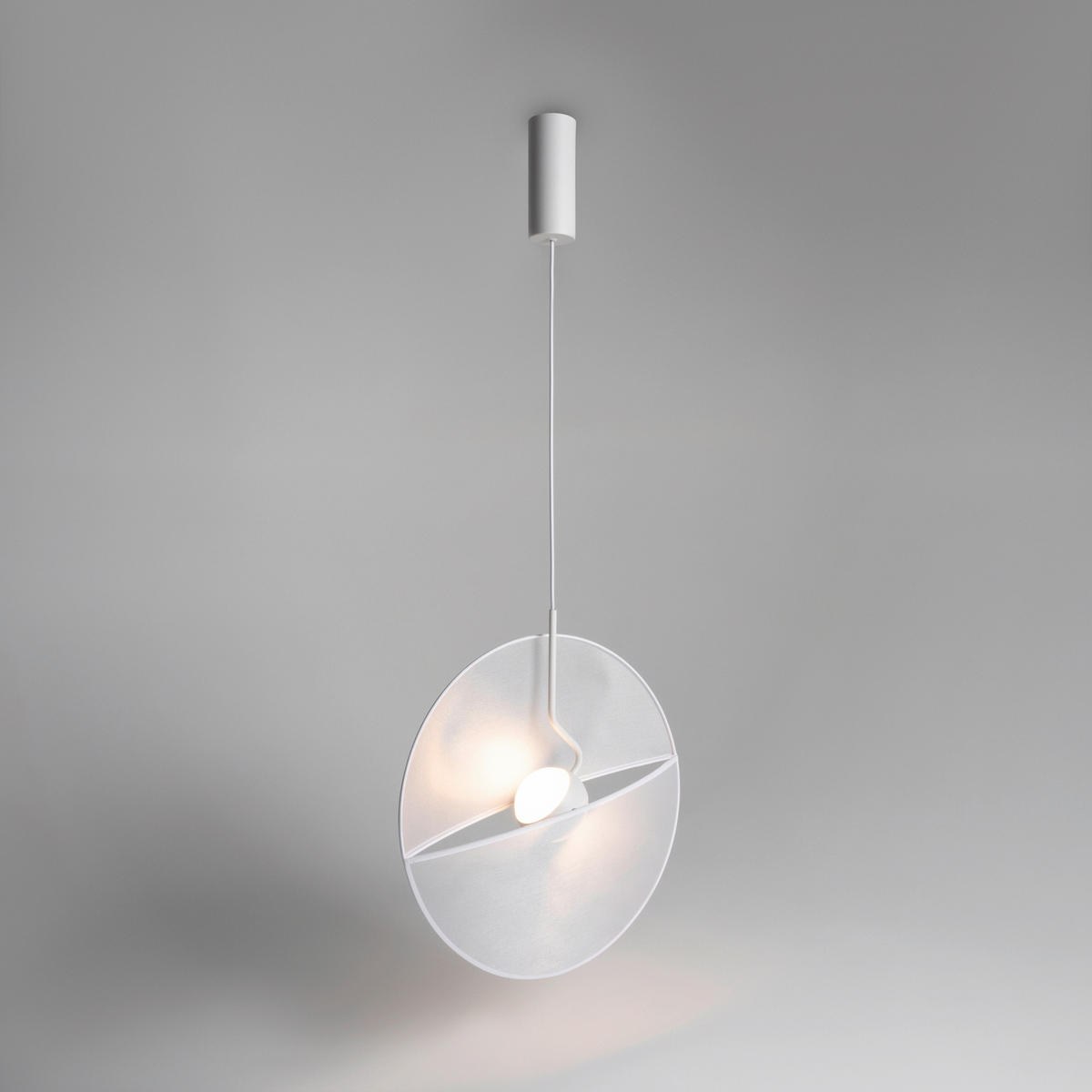 STROPNÍ ZÁVĚSNÉ SVÍTIDLO, 45/12 cm  - bílá, Trend, kov/textil (45/12cm) - MAYTONI