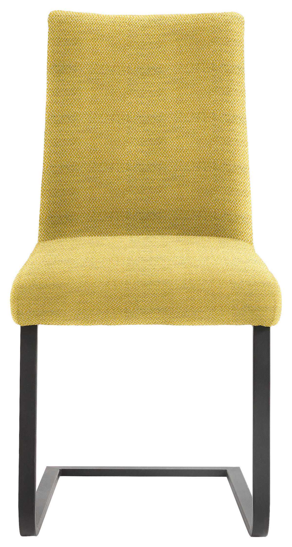 SCHWINGSTUHL  in Stahl Chenille  - Gelb/Schwarz, Design, Textil/Metall (47/93/58cm) - Dieter Knoll