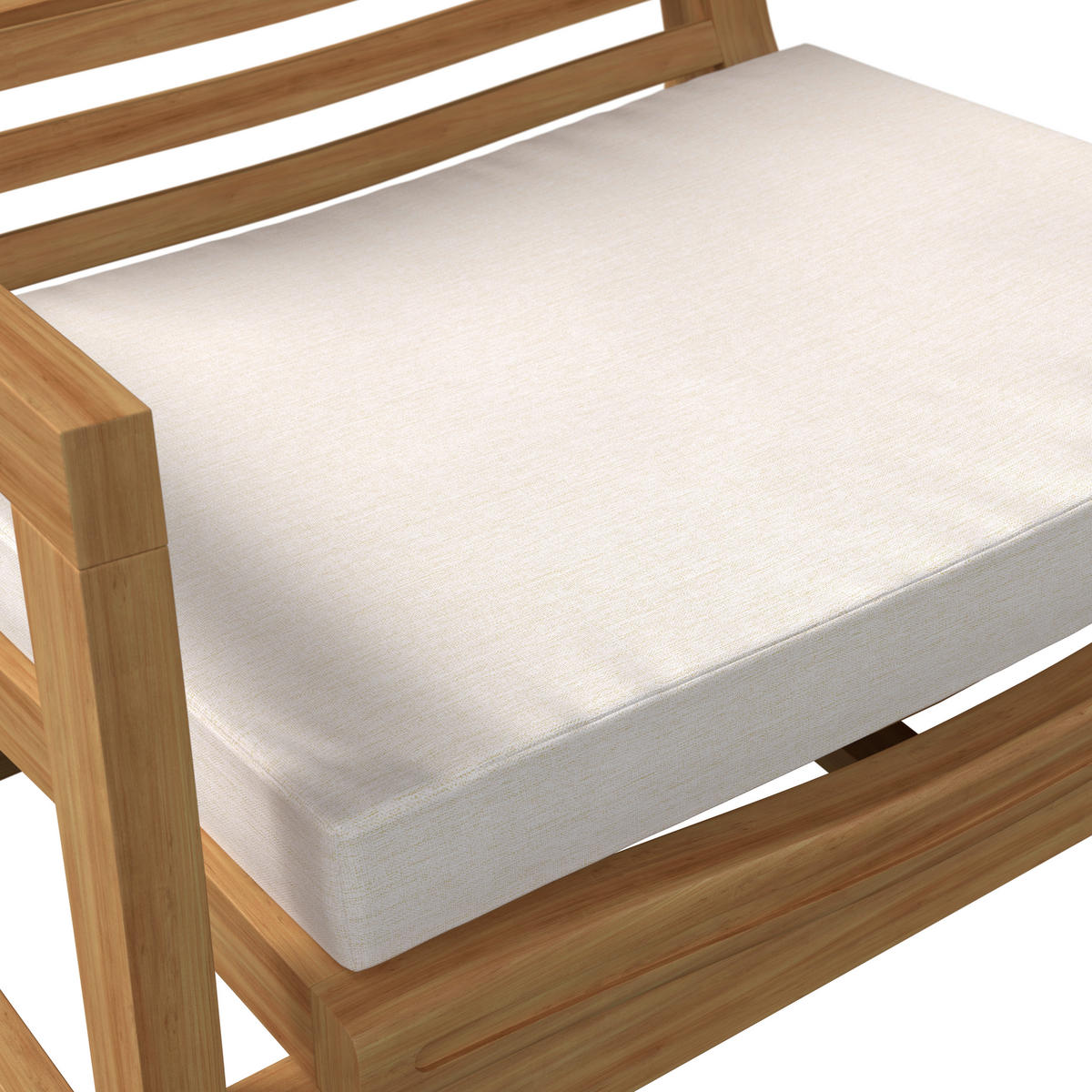 LOUNGEGARNITUR Teakholz Hartholz  - Beige/Naturfarben, Natur, Holz/Textil (138/73/71cm) - Ambia Garden