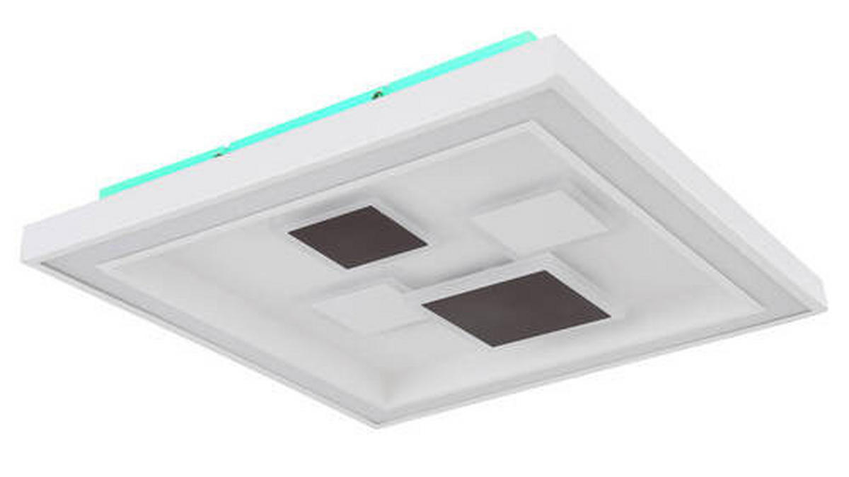 LED-DECKENLEUCHTE 50 W    48/48/7 cm  - Weiss/Anthrazit, Design, Kunststoff/Metall (48/48/7cm) - Globo