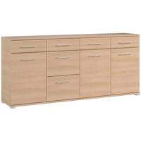 SIDEBOARD  in 192/87/40 cm  - Eichefarben/Silberfarben, KONVENTIONELL, Holzwerkstoff/Kunststoff (192/87/40cm)
