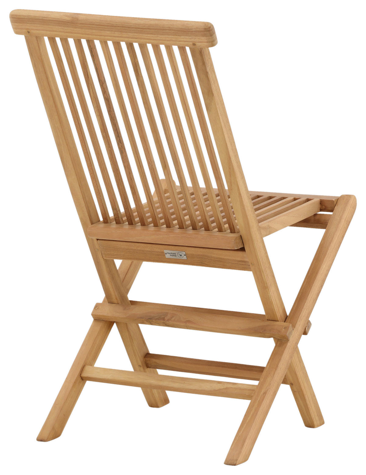Klappstuhl 2er-Set Teakholz Teakfarben  - Teakfarben, KONVENTIONELL, Holz (47/89/62cm) - Gardenson