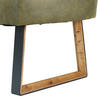 ECKBANK 173/235 cm Webstoff Grün, Schwarz, Eichefarben Eiche massiv Holz, Metall   - Eichefarben/Schwarz, KONVENTIONELL, Holz/Textil (173/235cm) - Voleo