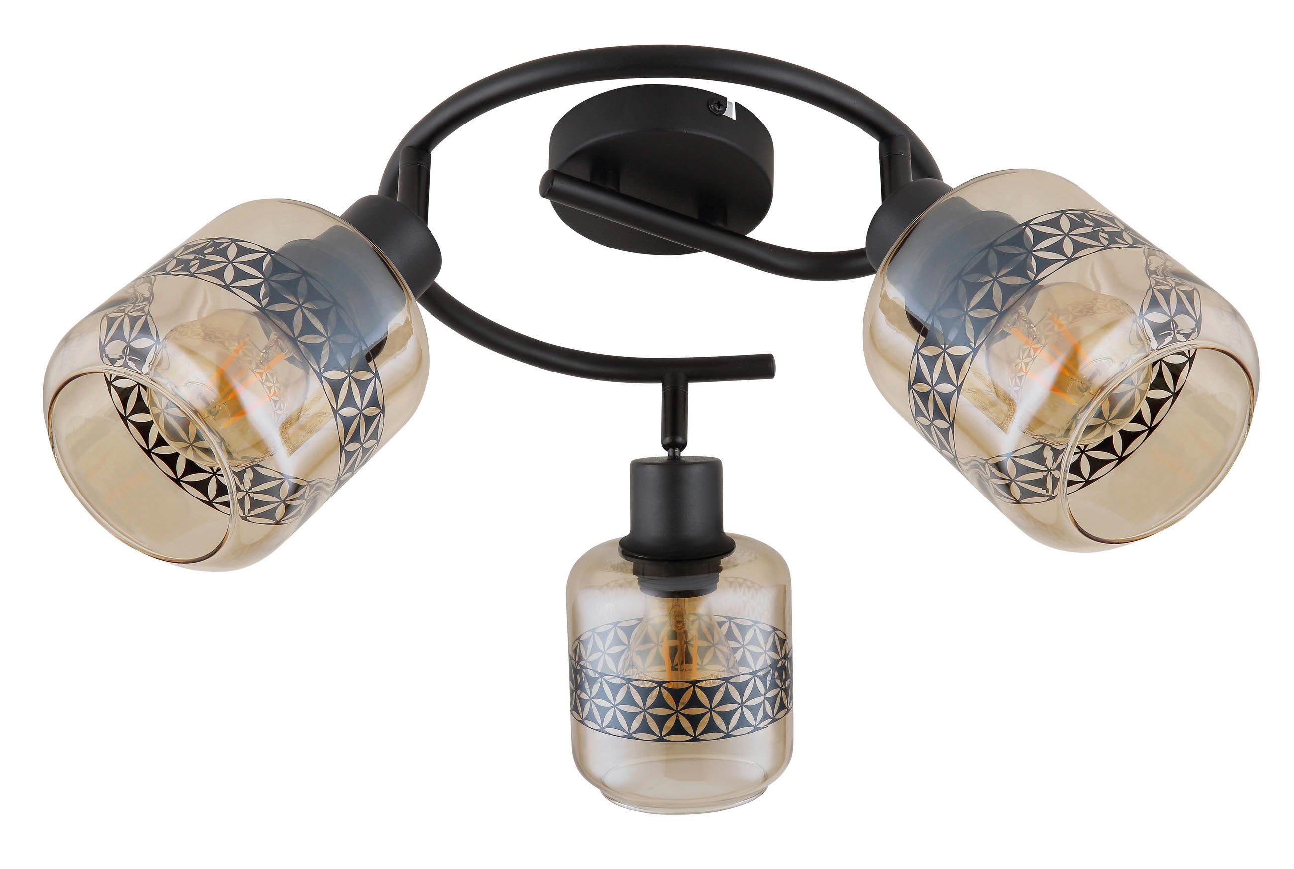 SPOTLIGHT Lazarus 25/25 cm   - svart, Design, metall/glas (25/25cm) - Globo
