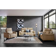 2-SITZER-SOFA in Leder Beige  - Beige/Schwarz, Design, Leder/Metall (176/105/98cm) - Emilio Belluti