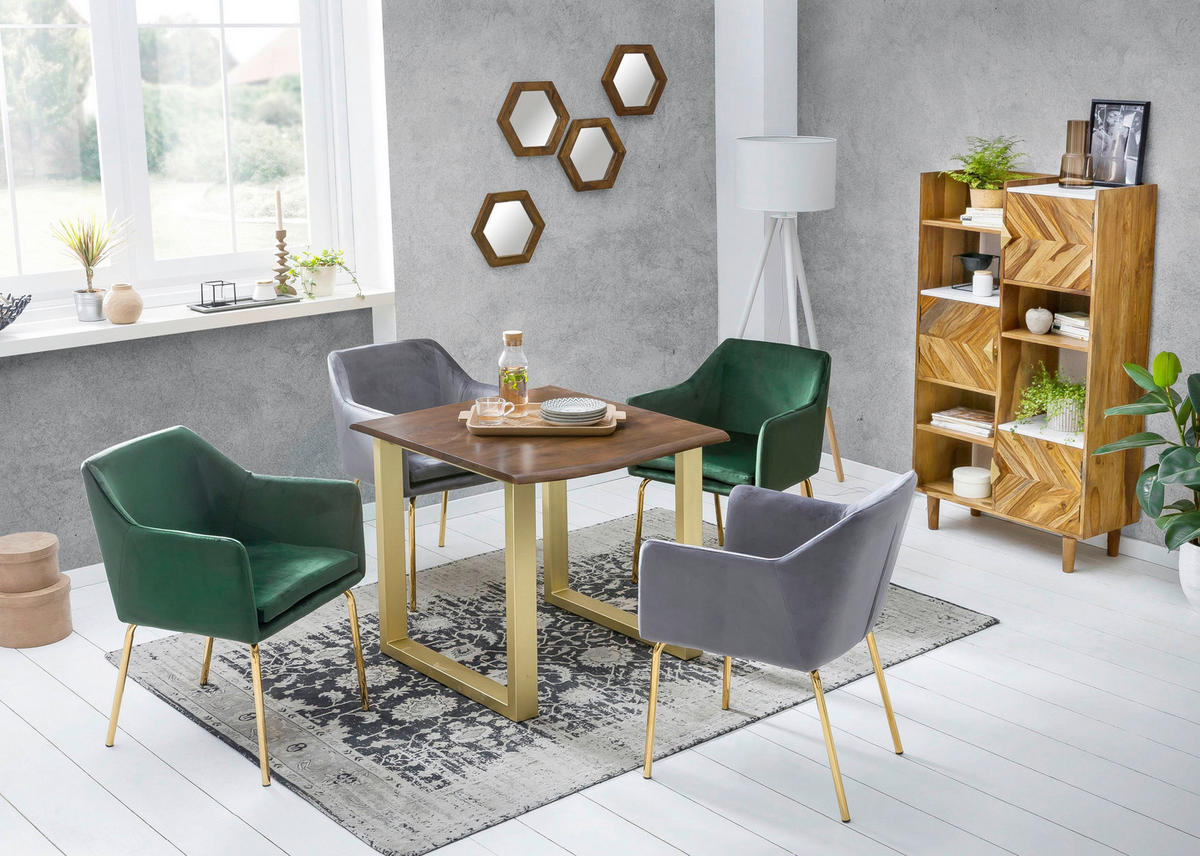 SPIEGEL 35/35/4 cm  - Naturfarben, Design, Glas/Holz (35/35/4cm) - MID.YOU