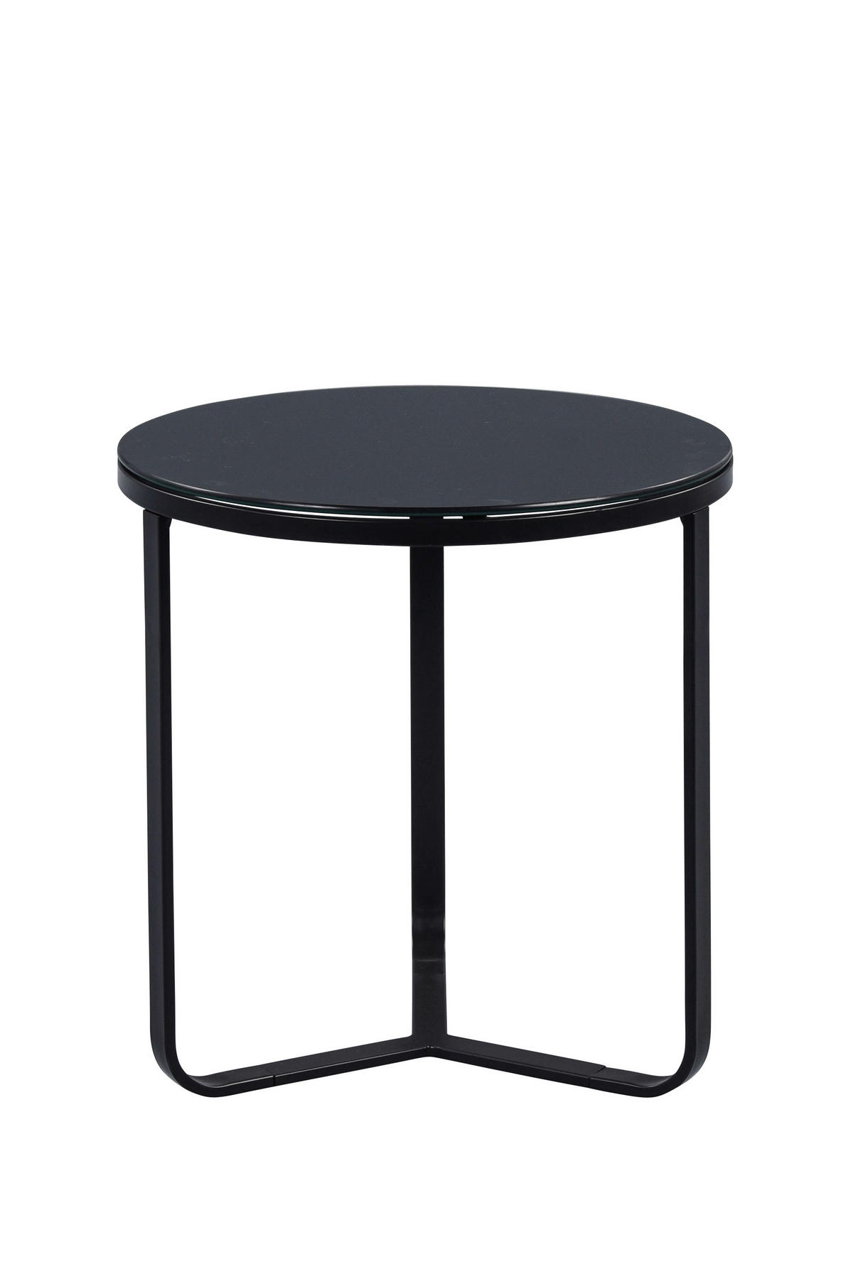 COUCHTISCH 50/50/50 cm rund Schwarz  - Schwarz, Design, Glas/Metall (50/50/50cm) - Xora