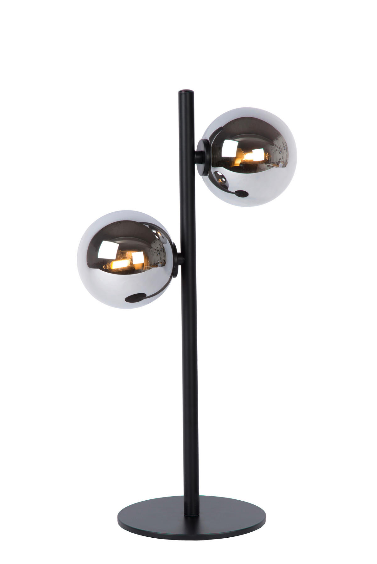 TISCHLEUCHTE Tycho 15/23.5/43 cm   - Hellgrau/Schwarz, Design, Glas/Metall (15/23.5/43cm) - Lucide