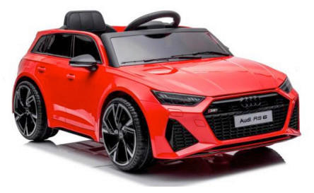 ELEKTRO-KINDERAUTO AUDI RS 6  - Rot, KONVENTIONELL, Kunststoff/Metall (102/60/43cm) - Atrigo