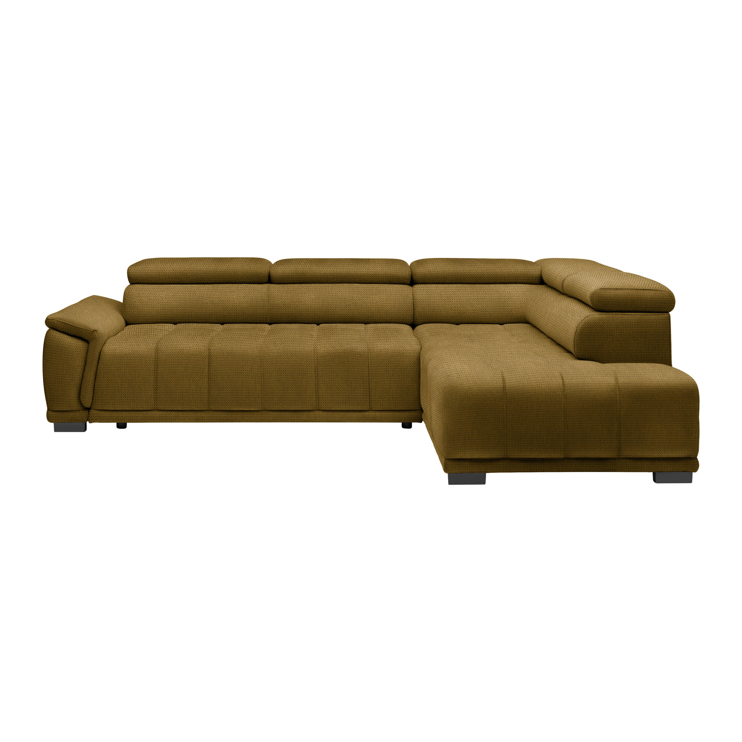 HÖRNSOFFA i chenille, vävt tyg senapsgul  - svart/senapsgul, Modern, textil/plast (283/106cm) - MID.YOU