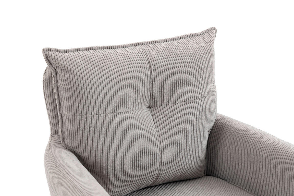BARHOCKER Cord Schwarz, Taupe Eisen Stoffauswahl, Sitzfläche 360° drehbar, inklusive Armlehnen  - Taupe/Schwarz, Design, Textil/Metall (54/98-120/58cm) - Novel