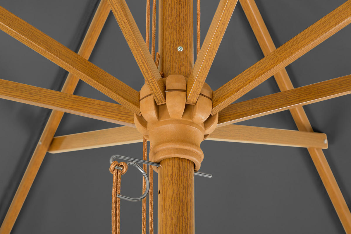 SLUNEČNÍK 300/257/300 cm - antracitová/barvy buku, Basics, kov/textil (300/257/300cm)