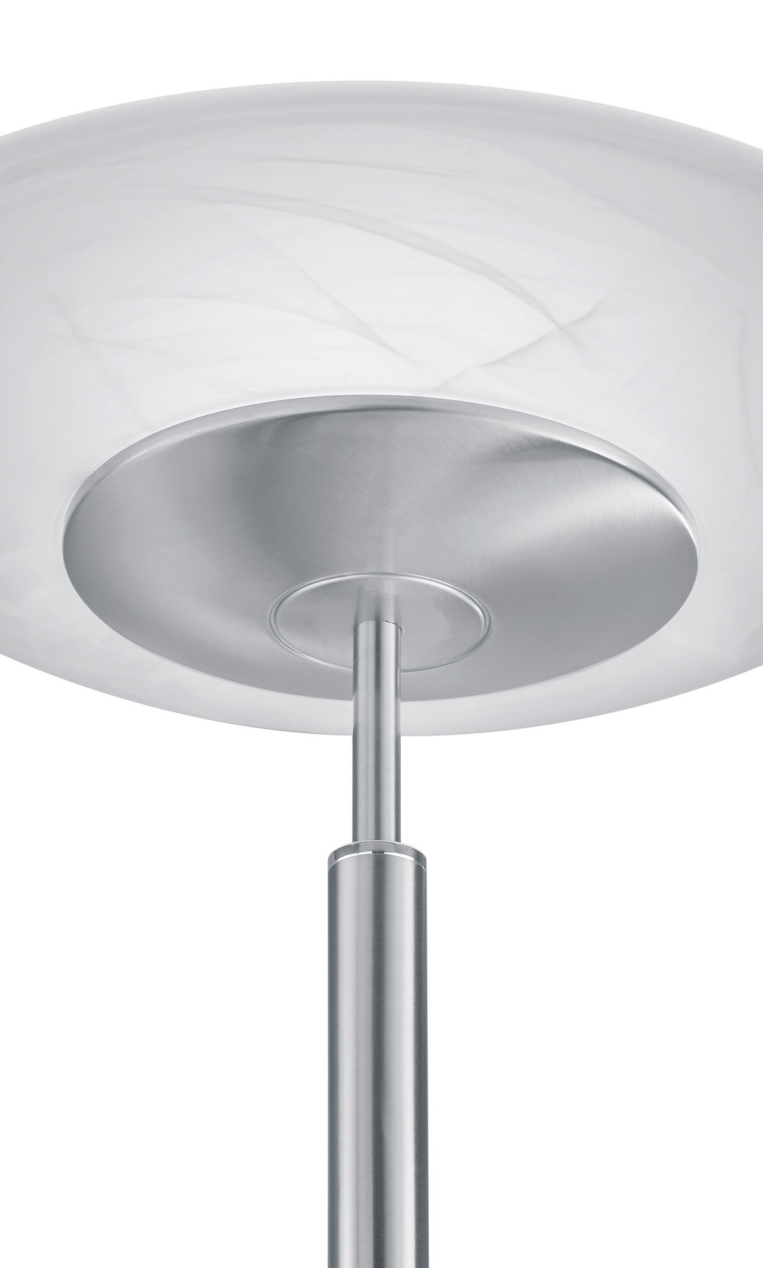 LED-STEHLEUCHTE 20/182 cm    - Weiß/Nickelfarben, Design, Glas/Metall (20/182cm) - Hell