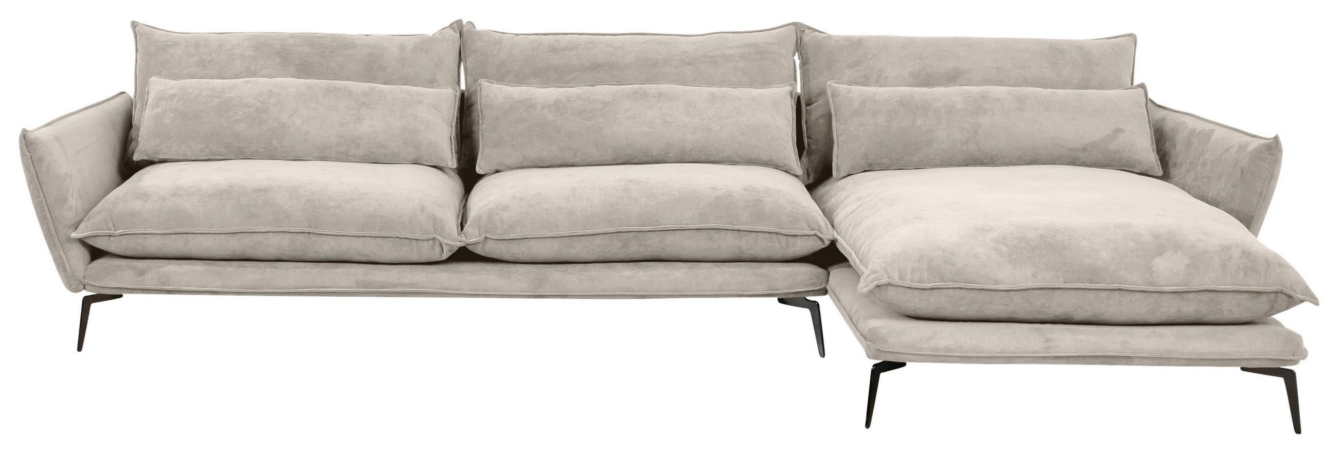 HÖRNSOFFA i tyg beige  - beige/svart, Design, metall/textil (338/165cm) - Livetastic