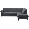 ECKSOFA in Flachgewebe Anthrazit  - Anthrazit/Schwarz, Konventionell, Textil/Metall (241/190cm) - Beldomo Comfort