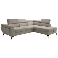 SOFFA i taupe  - svart/taupe, Design, metall/textil (256/75-90/200cm) - Carryhome